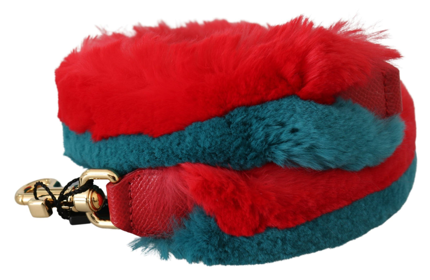 Dolce & Gabbana Elegant Red Lapin Fur Shoulder Strap Dolce & Gabbana