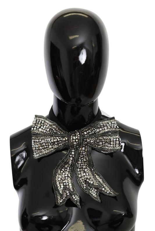 Dolce & Gabbana Elegant Silver Silk Bowtie Dolce & Gabbana