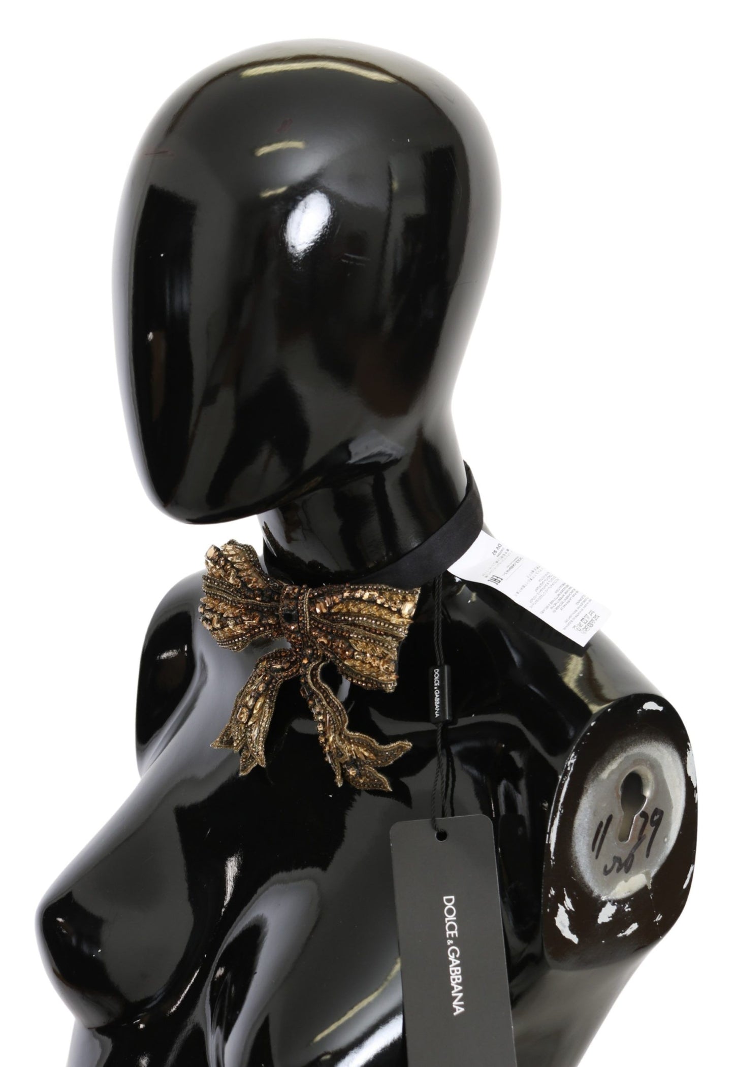 Dolce & Gabbana Elegant Silk Gold Bowtie - Dazzle in Style Dolce & Gabbana