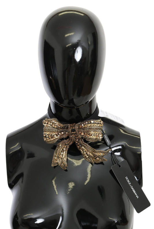 Dolce & Gabbana Elegant Silk Gold Bowtie - Dazzle in Style Dolce & Gabbana