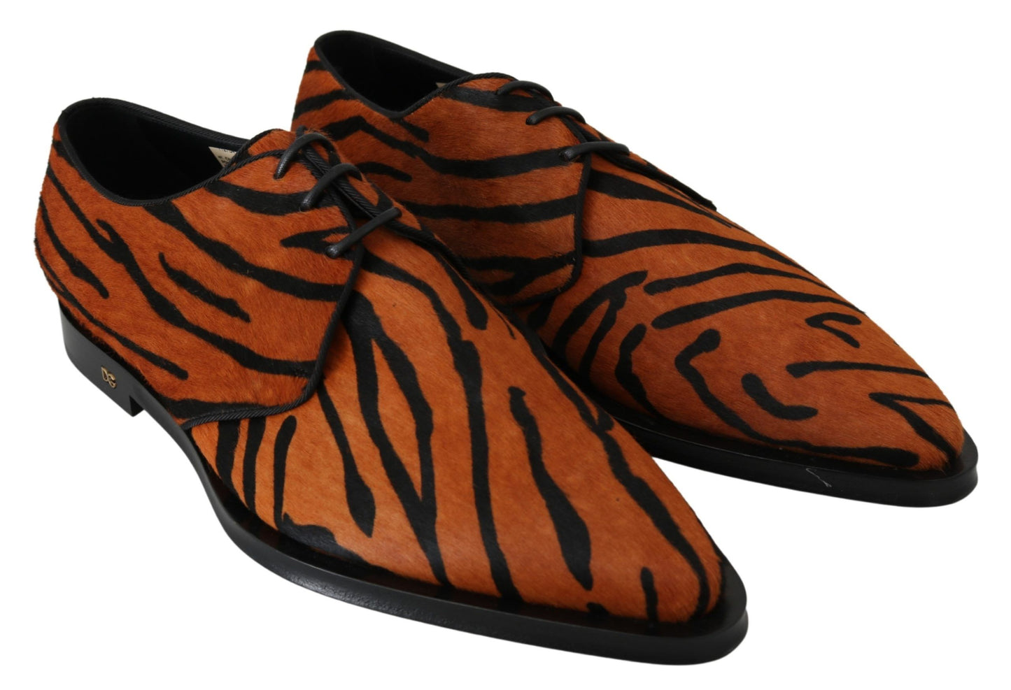 Dolce & Gabbana Tiger Pattern Dress Shoes with Pony Hair Dolce & Gabbana