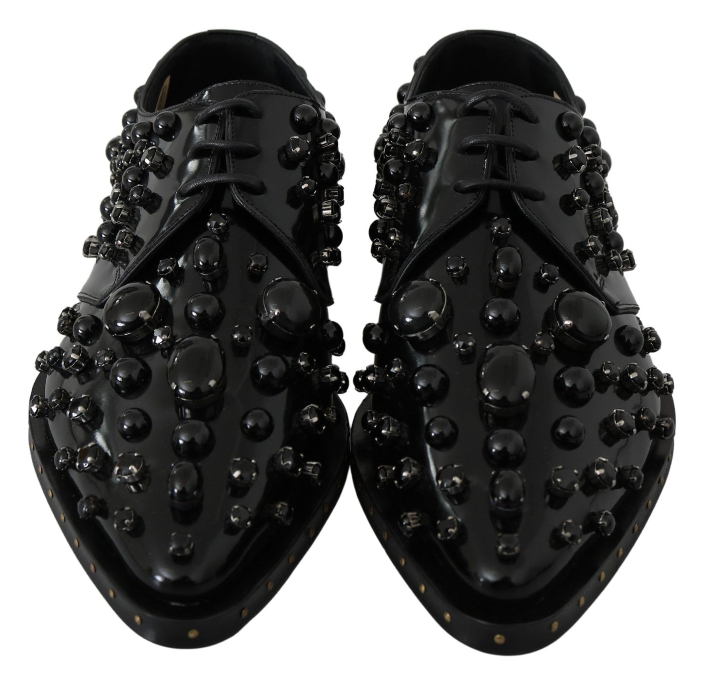 Dolce & Gabbana Elegant Black Dress Shoes with Crystals Dolce & Gabbana