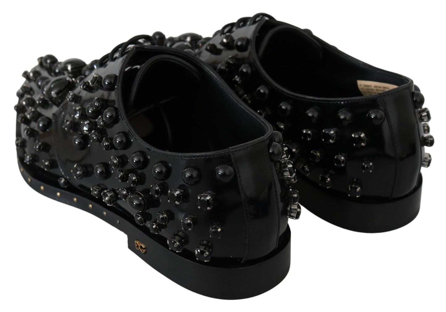 Dolce & Gabbana Elegant Black Dress Shoes with Crystals Dolce & Gabbana