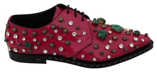 Dolce & Gabbana Fuchsia Pink Crystal Patent Flats Dolce & Gabbana