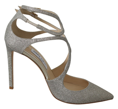 Jimmy Choo Platinum Ice Lancer Leather Pumps - Elegance Refined Jimmy Choo