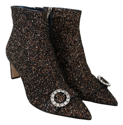 Jimmy Choo Amethyst Mix Hanover Heeled Glitter Boots Jimmy Choo