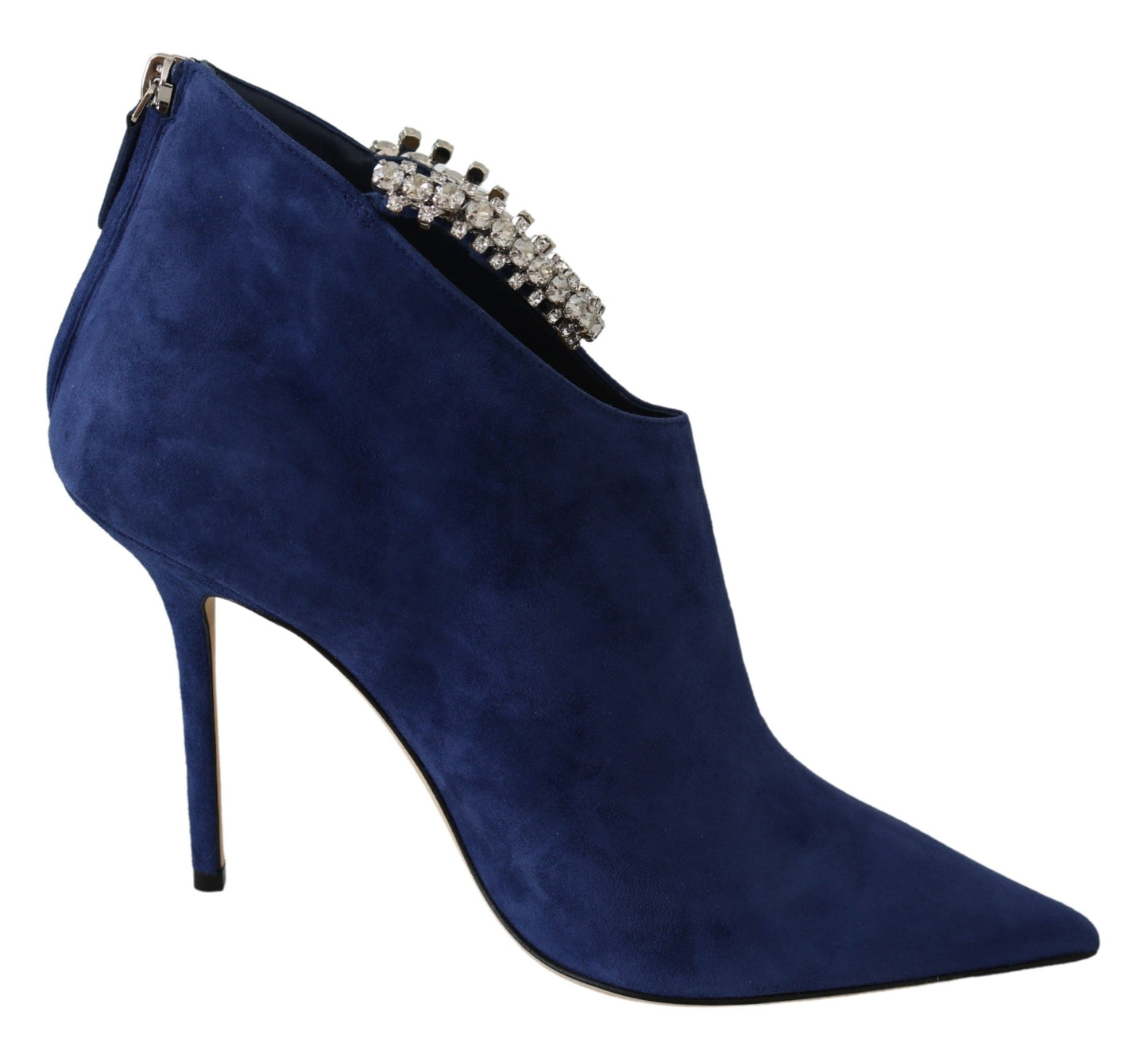 Jimmy Choo Pop Blue Crystal-Strap Heeled Boots Jimmy Choo