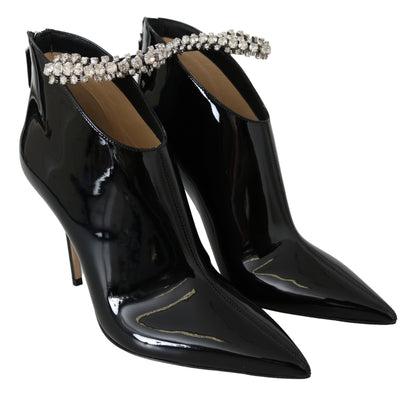 Jimmy Choo Elegant Black Patent Heeled Boots Jimmy Choo