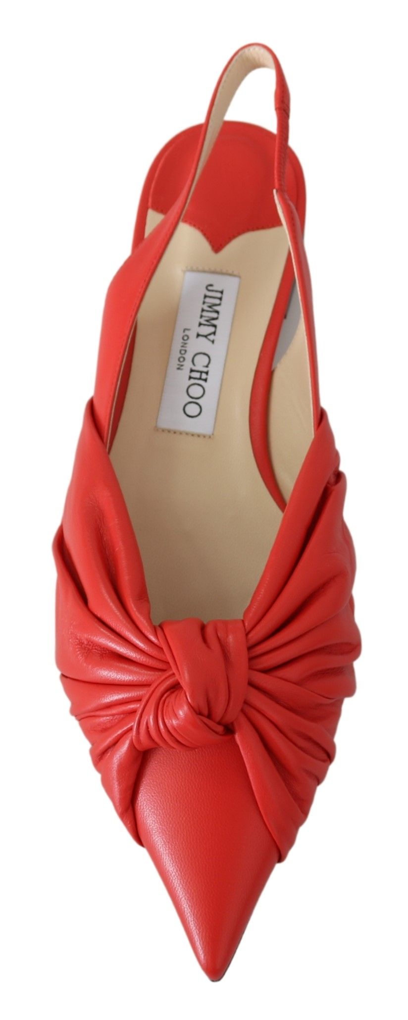 Jimmy Choo Chic Red Pointed Toe Leather Flats Jimmy Choo