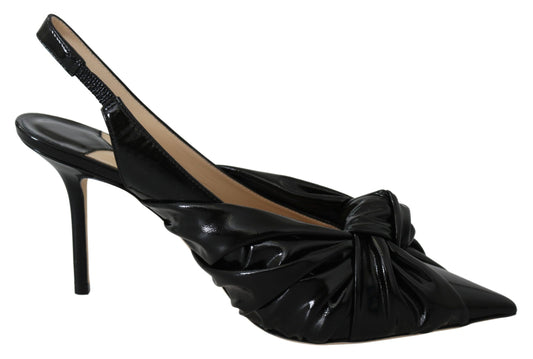 Jimmy Choo Elegant Black Leather Pointed Toe Pumps Jimmy Choo