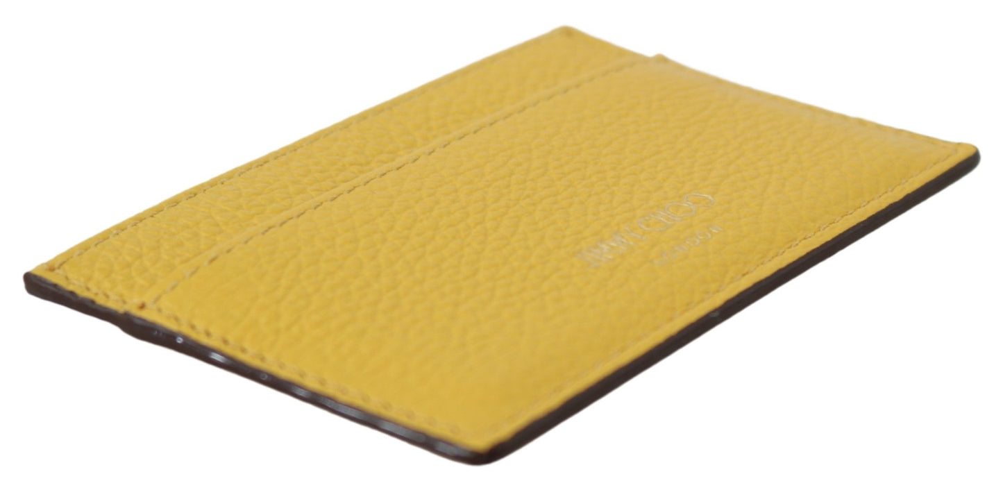 Jimmy Choo Sunshine Yellow Leather Card Holder Jimmy Choo