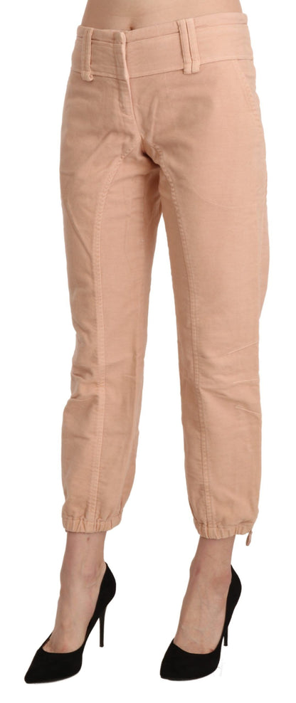 Ermanno Scervino Chic Beige Cropped Cotton Pants Ermanno Scervino