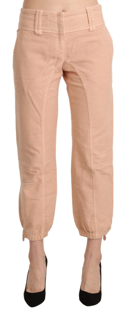 Ermanno Scervino Chic Beige Cropped Cotton Pants Ermanno Scervino