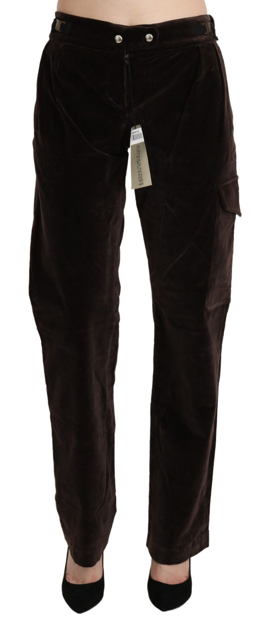 Ermanno Scervino Chic High Waist Cargo Pants in Sophisticated Brown Ermanno Scervino