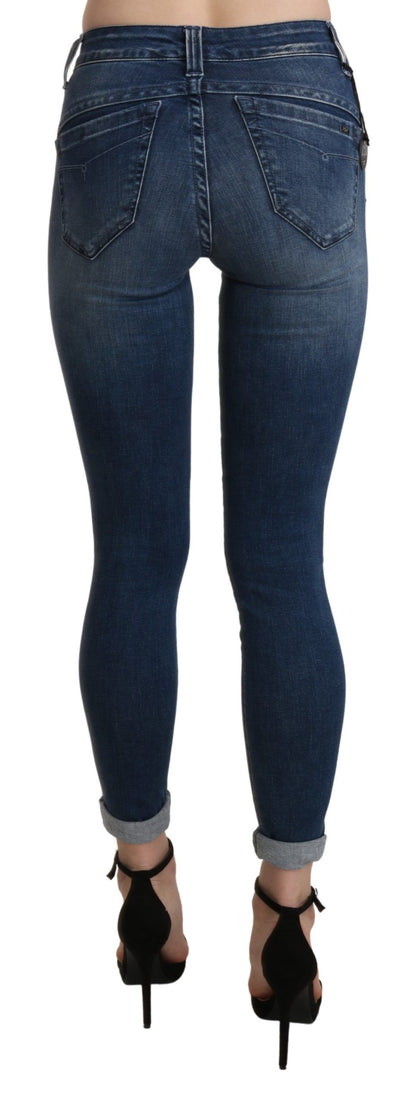 Ermanno Scervino Chic Blue High Waist Cropped Jeans Ermanno Scervino