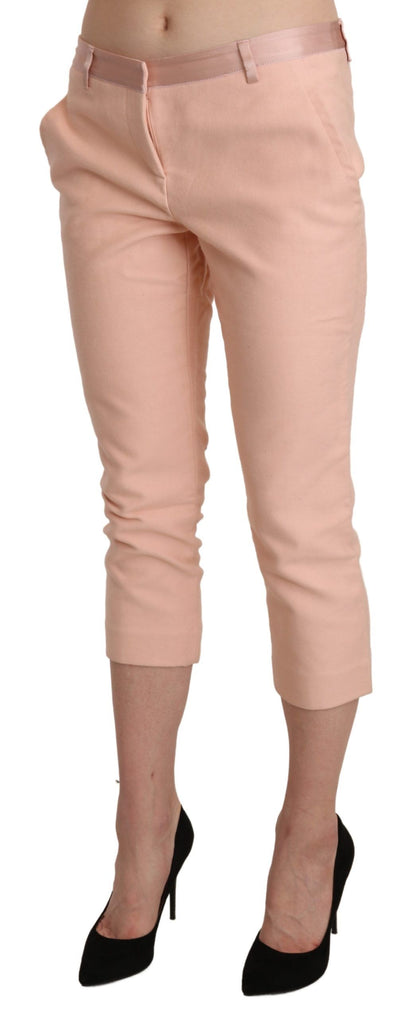 Ermanno Scervino Chic Pink Skinny Capri Pants Ermanno Scervino