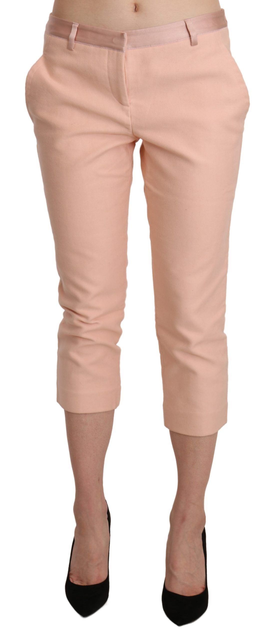 Ermanno Scervino Chic Pink Skinny Capri Pants Ermanno Scervino