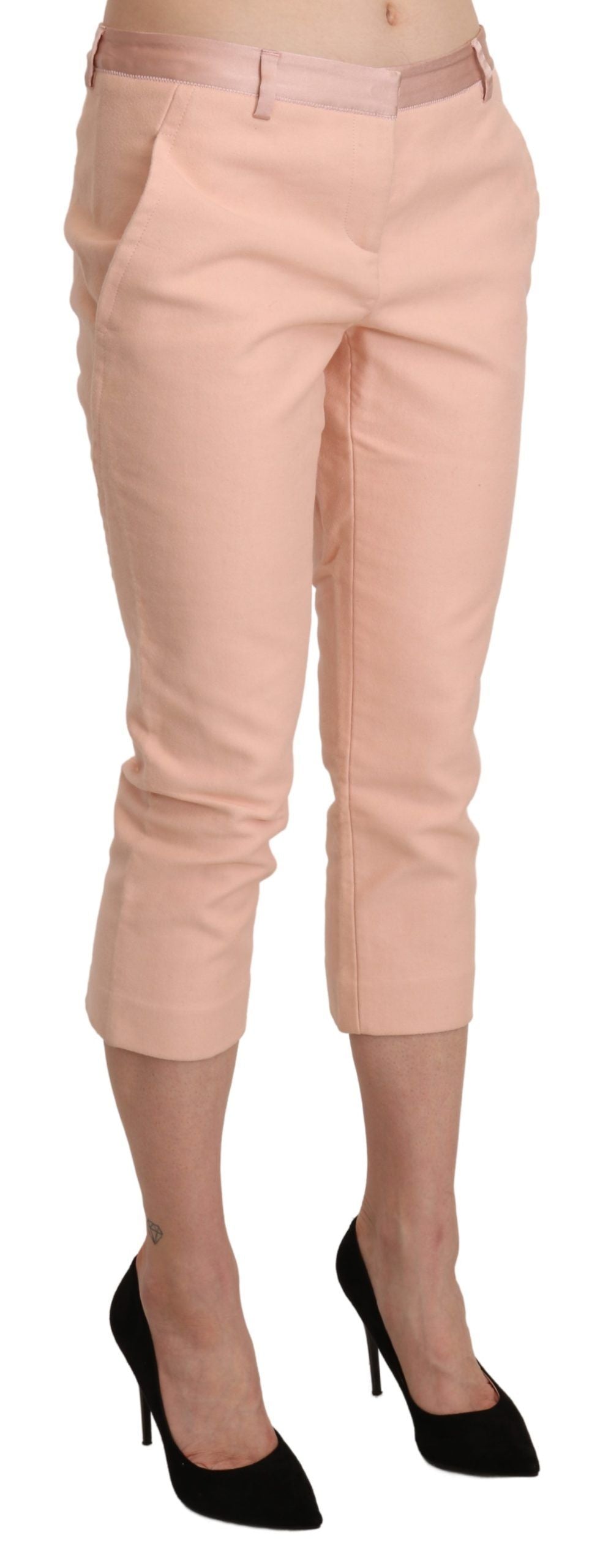 Ermanno Scervino Chic Pink Skinny Capri Pants Ermanno Scervino