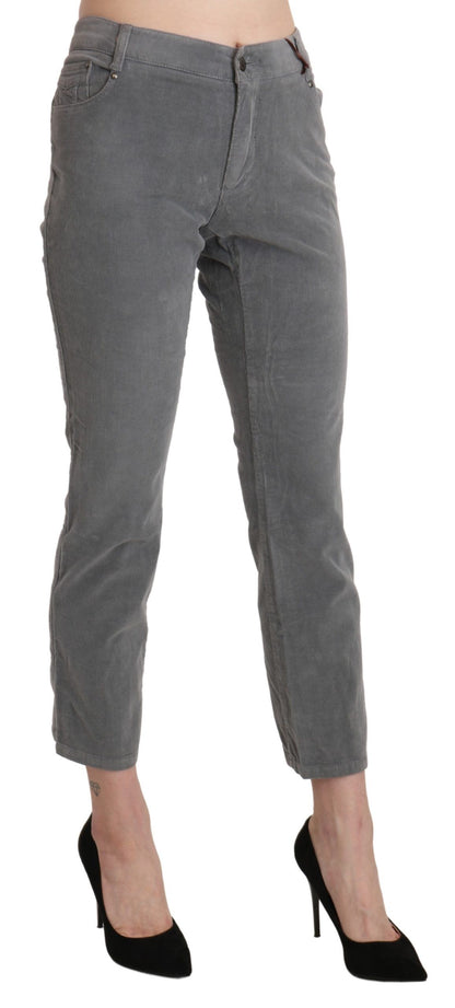 Ermanno Scervino Chic Gray Mid Waist Cropped Trousers Ermanno Scervino