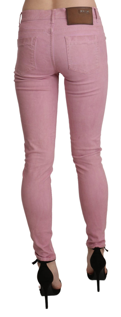 Acht Chic Pink Mid Waist Skinny Jeans Acht