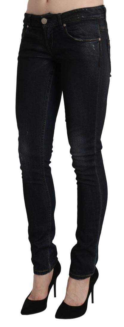 Acht Sleek Black Washed Skinny Jeans Acht