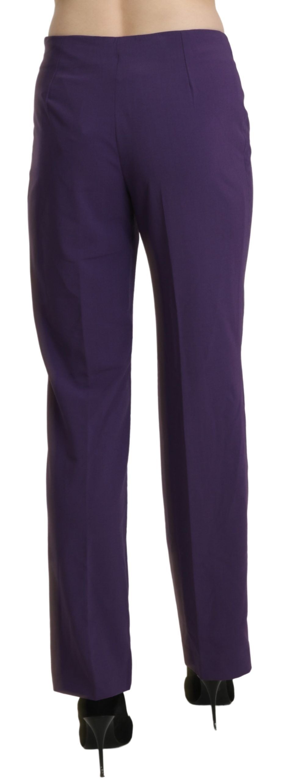 BENCIVENGA Elegant High Waist Violet Straight Pants BENCIVENGA