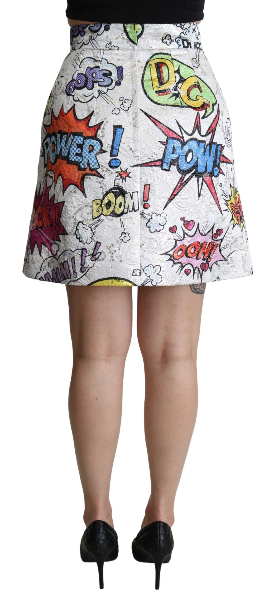 Dolce & Gabbana Chic Cartoon Brocade Mini Skirt Dolce & Gabbana