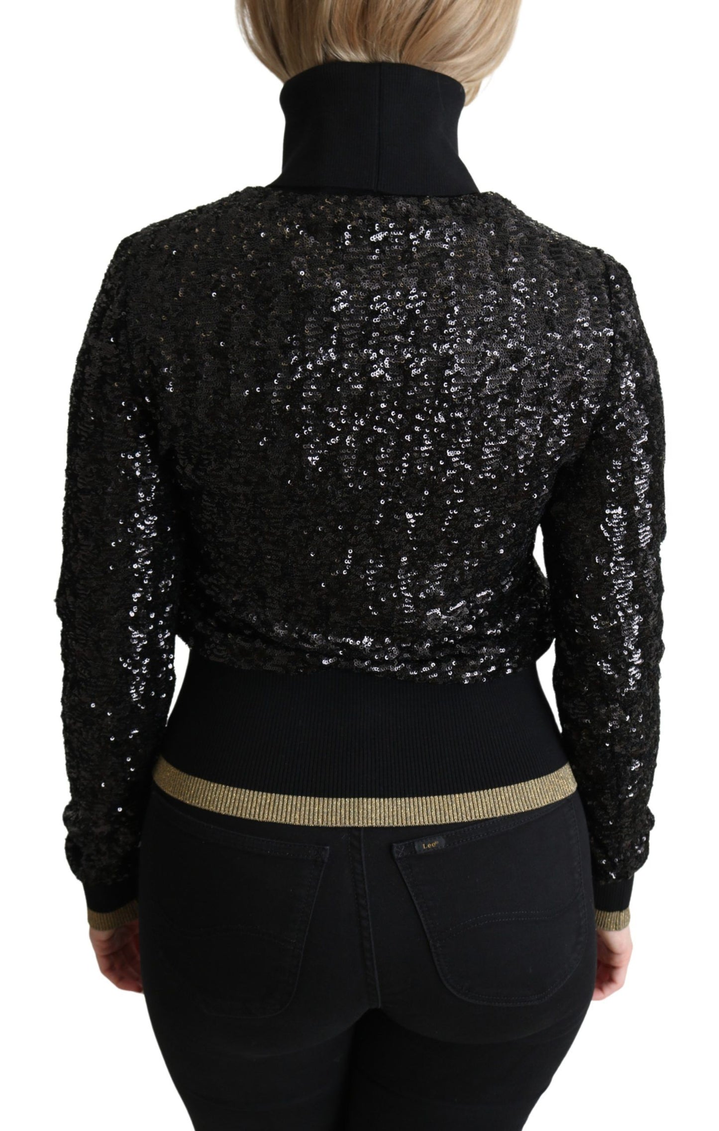 Dolce & Gabbana Elegant Sequined Turtleneck Sweater Dolce & Gabbana