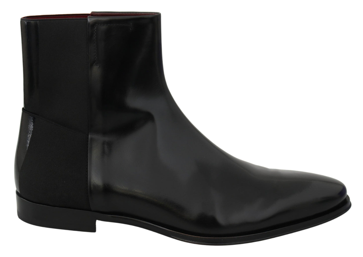 Dolce & Gabbana Elegant Black Leather Chelsea Boots Dolce & Gabbana