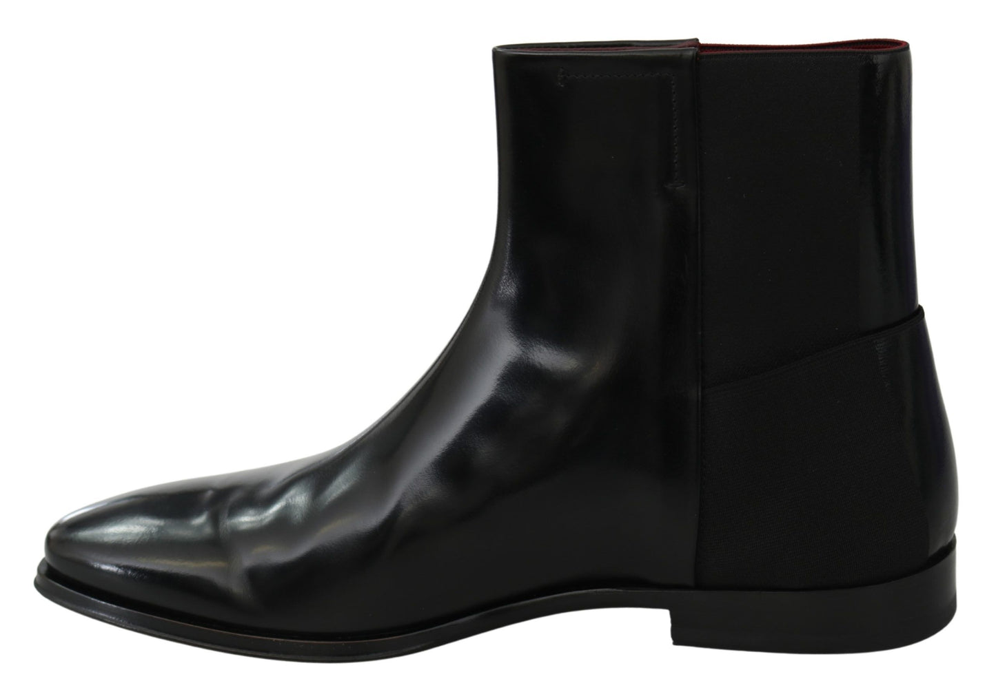 Dolce & Gabbana Elegant Black Leather Chelsea Boots Dolce & Gabbana