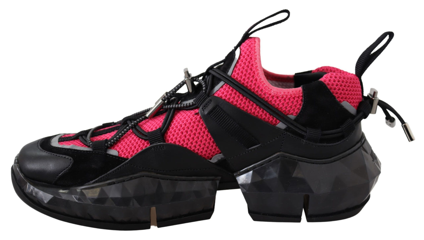 Jimmy Choo Electric Elegance Leather Mesh Sneakers Jimmy Choo