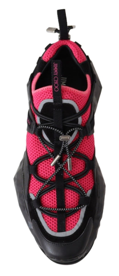 Jimmy Choo Electric Elegance Leather Mesh Sneakers Jimmy Choo