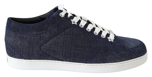 Jimmy Choo Chic Slip-On Blue Denim Suede Sneakers Jimmy Choo