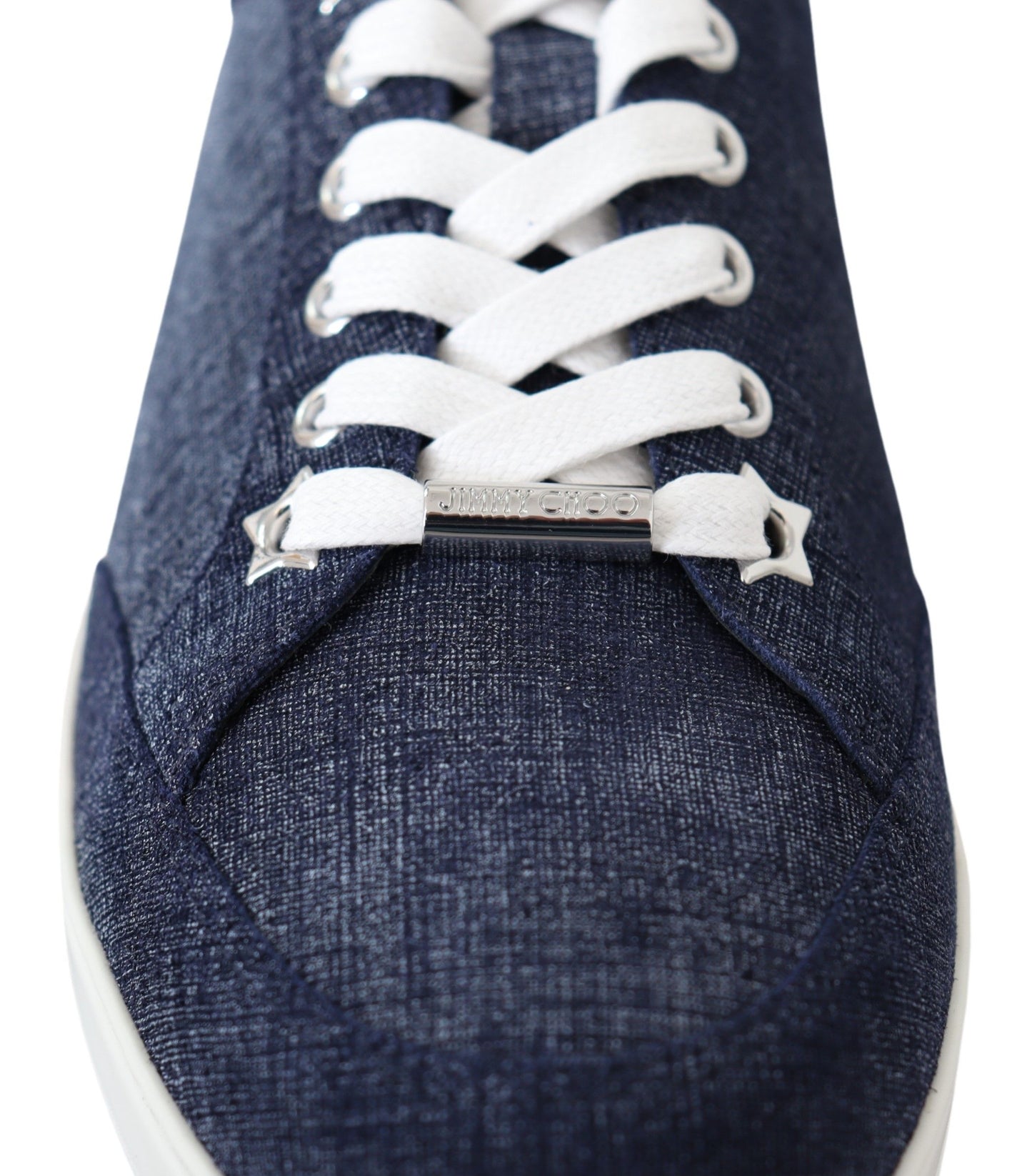 Jimmy Choo Chic Slip-On Blue Denim Suede Sneakers Jimmy Choo