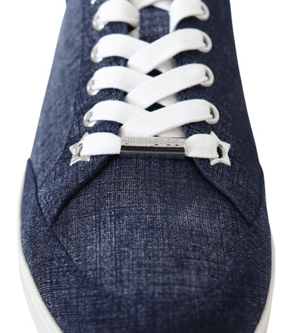 Jimmy Choo Chic Slip-On Blue Denim Suede Sneakers Jimmy Choo