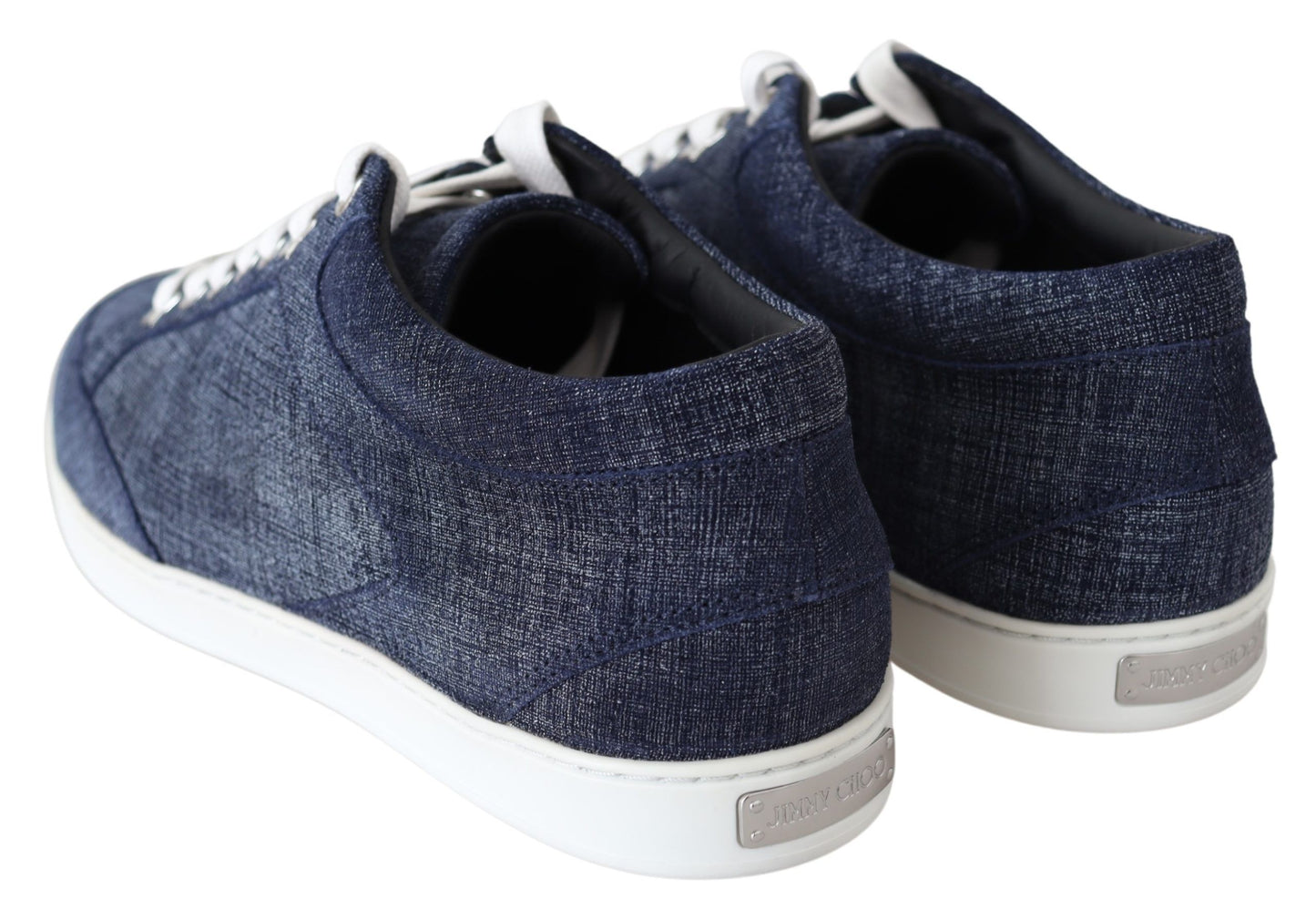 Jimmy Choo Chic Slip-On Blue Denim Suede Sneakers Jimmy Choo