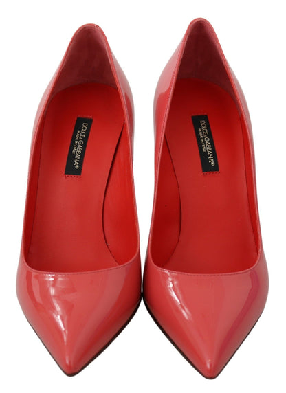 Dolce & Gabbana Elegant Dark Pink Patent Leather Pumps Dolce & Gabbana