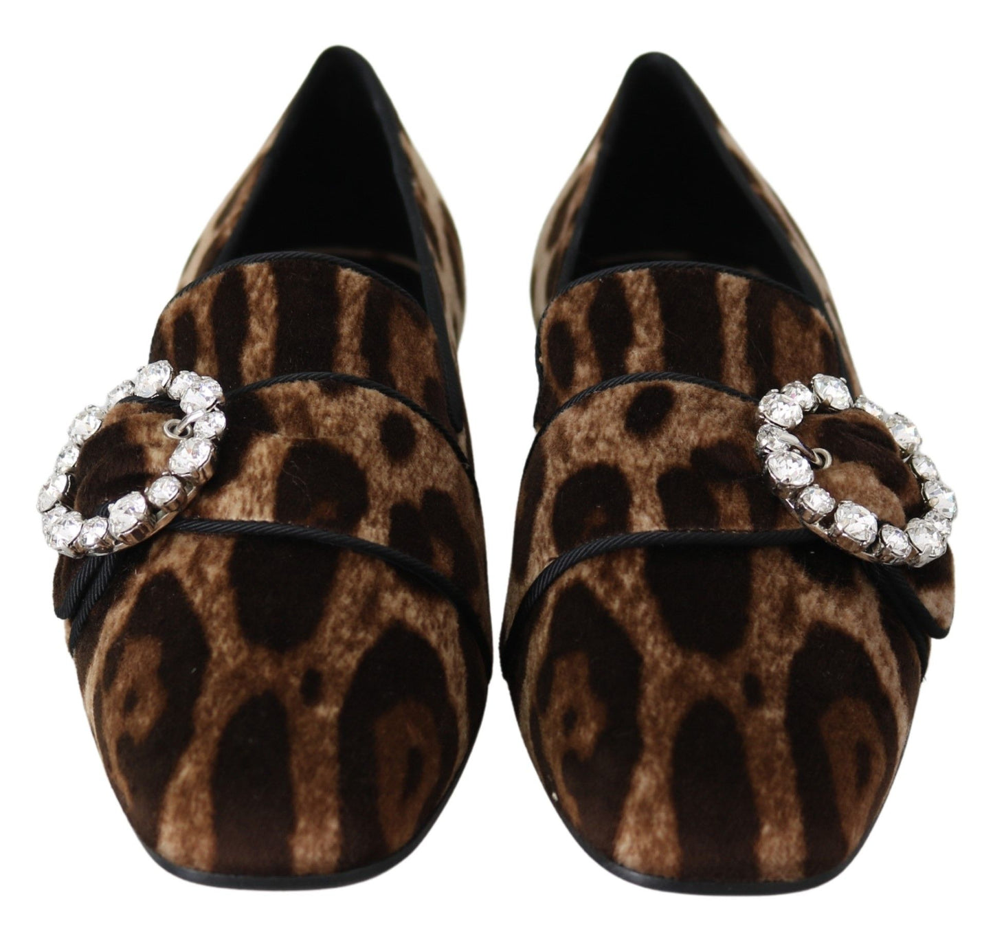 Dolce & Gabbana Leopard Print Crystal Embellished Loafers Dolce & Gabbana