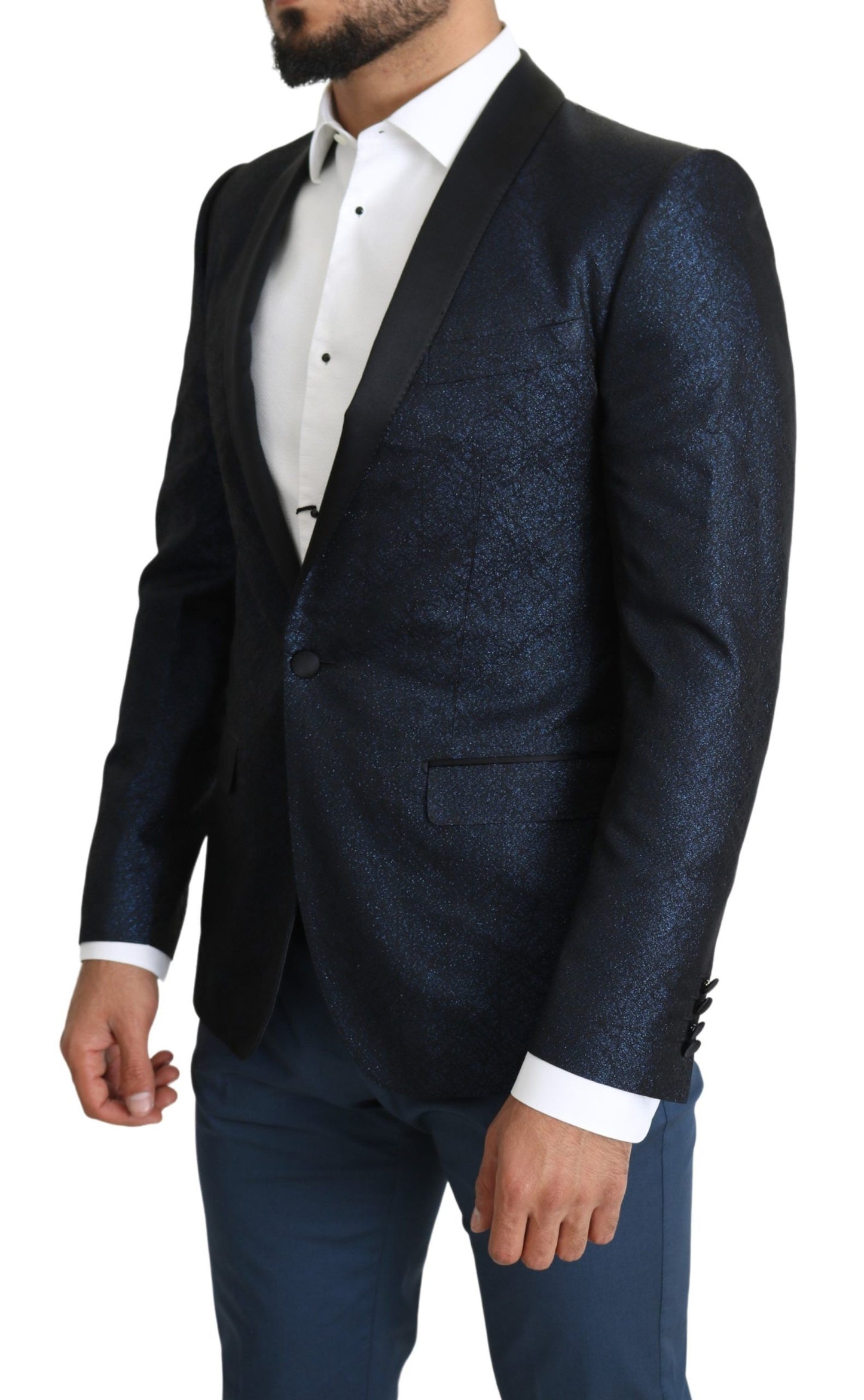 Dolce & Gabbana Elegant Martini Blue Slim Fit Blazer Dolce & Gabbana