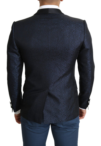 Dolce & Gabbana Elegant Martini Blue Slim Fit Blazer Dolce & Gabbana