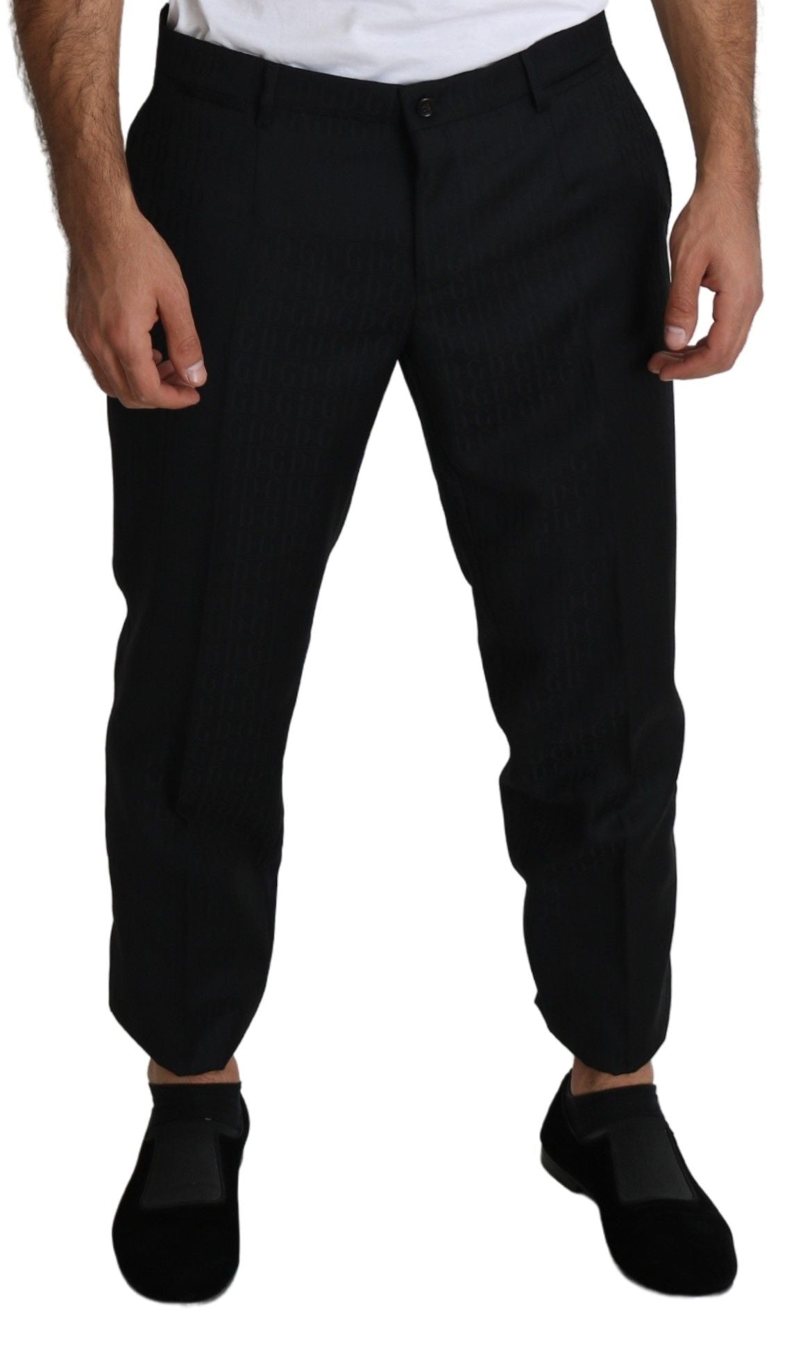 Dolce & Gabbana Elegant Black Virgin Wool Cropped Pants Dolce & Gabbana