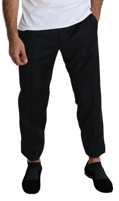 Dolce & Gabbana Elegant Black Virgin Wool Cropped Pants Dolce & Gabbana