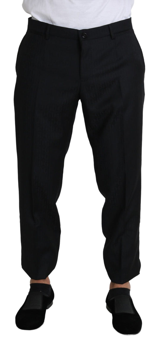 Dolce & Gabbana Elegant Black Virgin Wool Cropped Pants Dolce & Gabbana