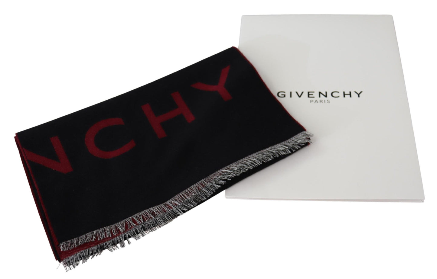 Givenchy Elegant Unisex Wool Silk Blend Scarf Givenchy