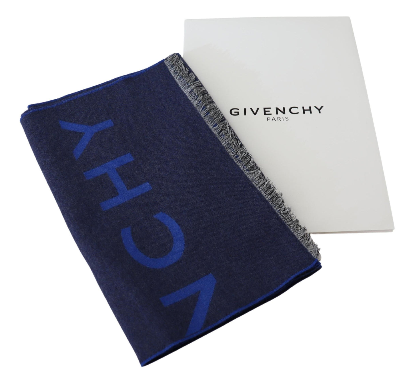 Givenchy Elegant Unisex Wool Silk Blend Scarf Givenchy