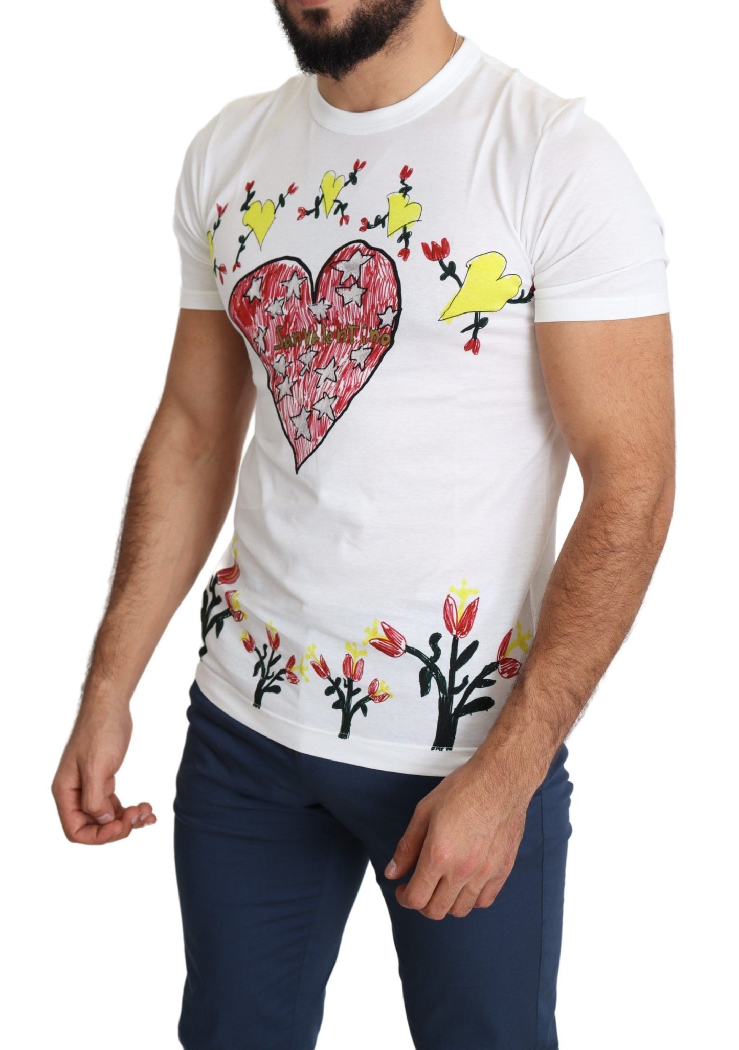 Dolce & Gabbana Chic Saint Valentine Print Crew Neck T-Shirt Dolce & Gabbana