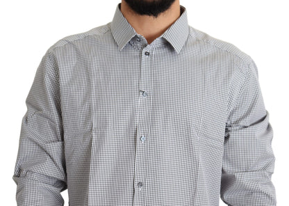 Dolce & Gabbana Checkered Slim Fit Cotton Dress Shirt Dolce & Gabbana