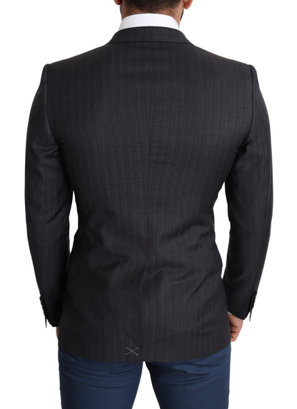 Dolce & Gabbana Elegant Black Virgin Wool Martini Blazer Dolce & Gabbana