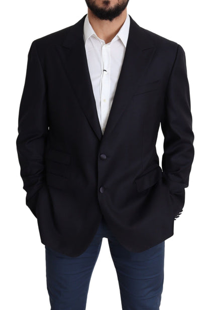 Dolce & Gabbana Elegant Black Virgin Wool Men's Blazer Dolce & Gabbana