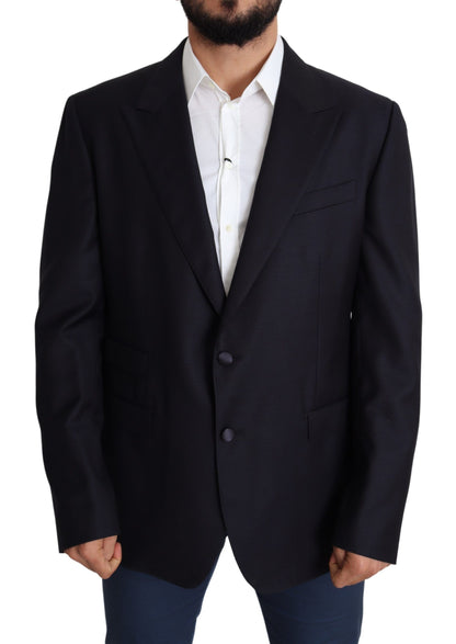 Dolce & Gabbana Elegant Black Virgin Wool Men's Blazer Dolce & Gabbana